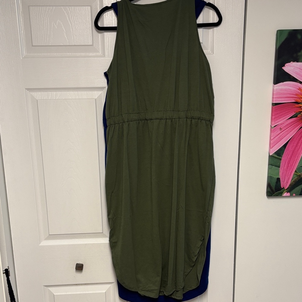 2 Zenana Outfitters Blue and Green Midi Dresses - Picture 6 of 6